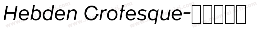Hebden Grotesque字体转换